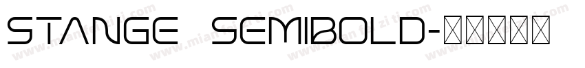 Stange  SemiBold字体转换